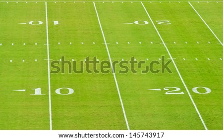 yard lines on a football field