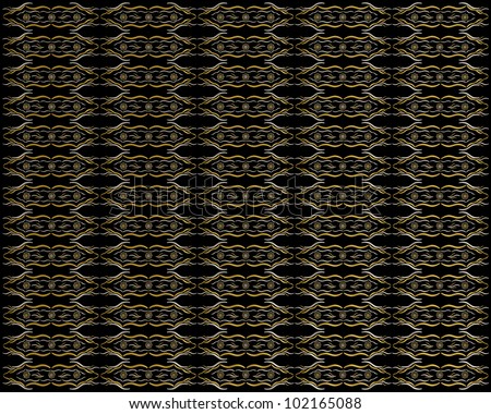 Gold and silver floral ornament pattern. Luxury ornament design