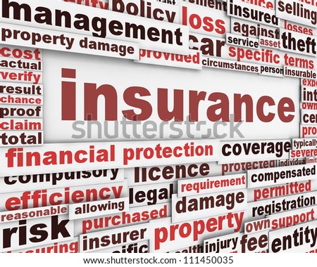 Insurance message concept. Risk management poster conceptual design