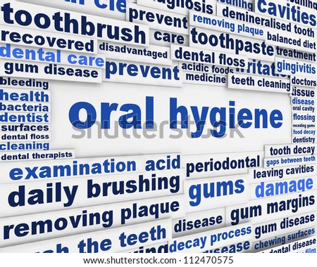Oral hygiene slogan poster design. Dental care message conceptual design