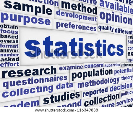 Statistics conceptual background. Scientific method poster design