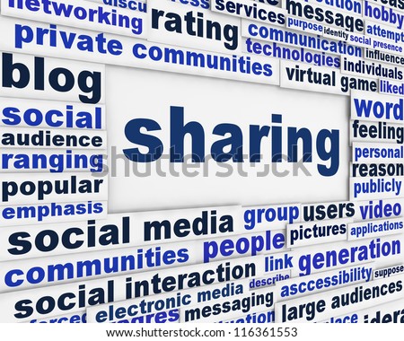 Social sharing message background. Social media poster design