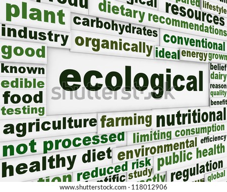 Ecological poster concept. Scientific message background