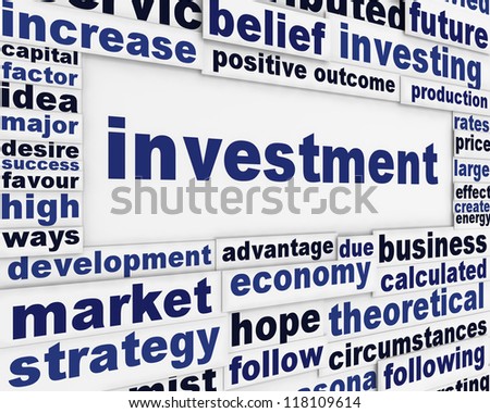 Investment financial poster design. Financial expectations message background