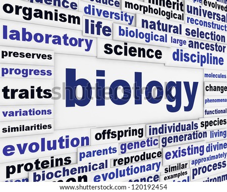 Biology scientific message background. Biological poster design