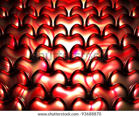 Heart Shape elegant romantic background with beautiful light reflections. Love concept