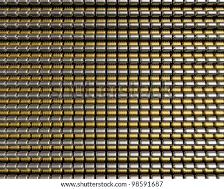 Jewelry background design made from metallic seed beads. Luxury jewelry background