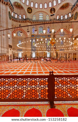 Suleymaniye Mosque in Istanbul Turkey - architecture religion background