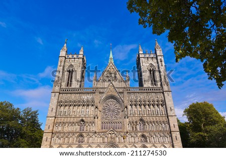 Cathedral in Trondheim Norway - architecture background