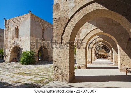 Courtyard of the Sultanhani caravansary on the Silk Road - Turkey