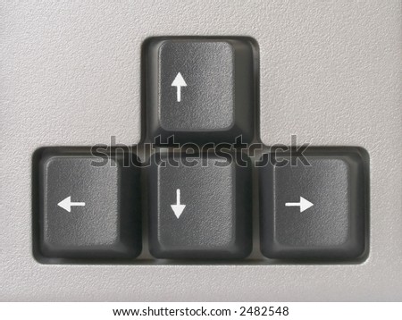 Arrows (computer keyboard), clipping path for each key