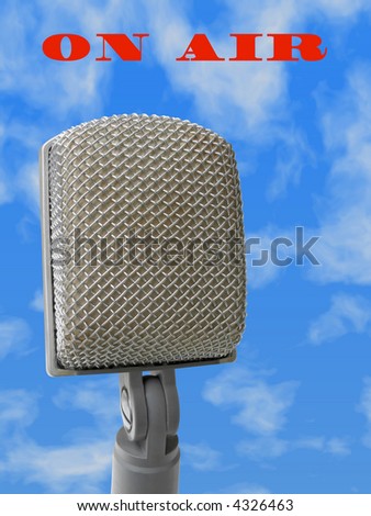 Microphone - on air, file contain clipping path for mike