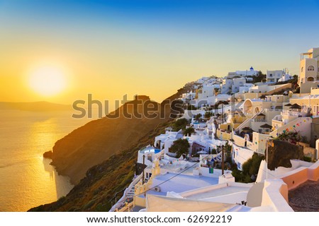 stock photo : Santorini sunset