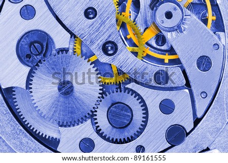 Macro of clock - abstract technology background