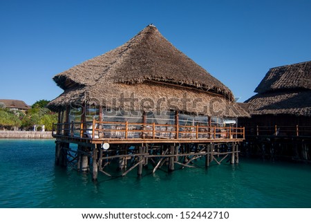 Water restaurant in Zanzibar