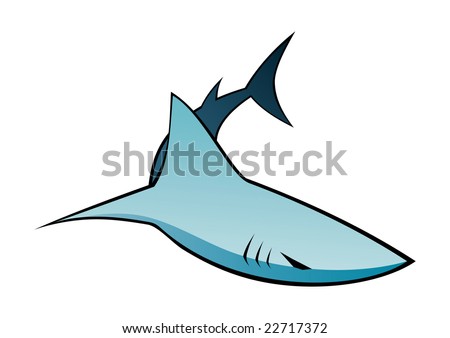 Cartoon Angry Shark