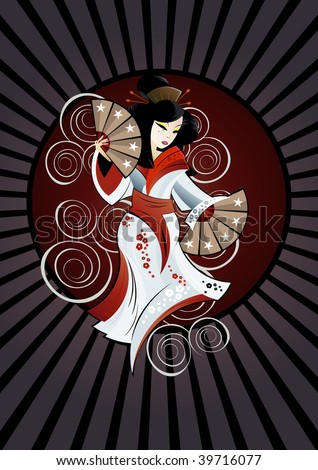 geisha tattoo background