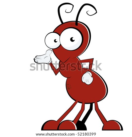 Funny Cartoon on Funny Cartoon Ant Stock Vector 52180399   Shutterstock