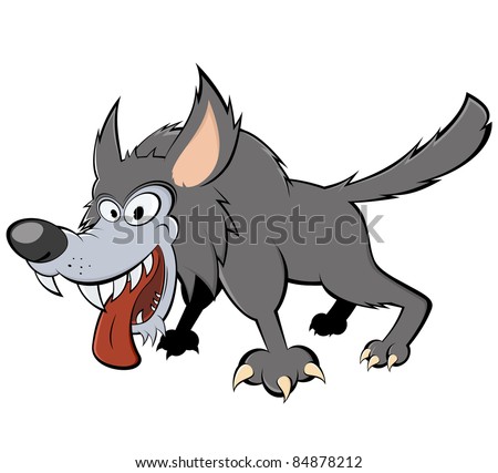 Funny Wolf Cartoon