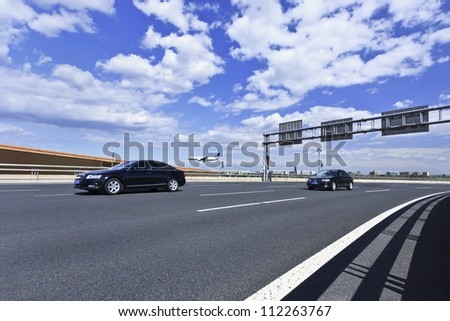 BEIJING-SEPT. 3, 2012. Expressway on Sept. 3, 2012 in Beijing. China gave green light to 60 infrastructure projects worth over $150 billion, its economy may be boosted by this, last quarter of 2012.