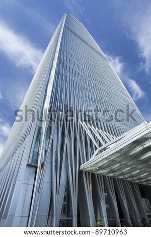 BEIJING - SEPT. 29: China World Trade Center Tower 3 on Sept. 29, 2011. The 330m building houses a 278-room 5-star hotel, a 1,600-seat grand ballroom and office space, located on floors 1 to 55.