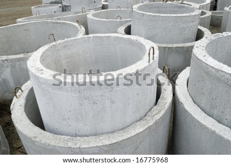 concrete rings for water or draw-wells