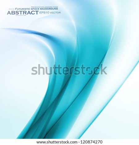 Abstract Blue Background, Futuristic Wavy Vector Illustration Eps10