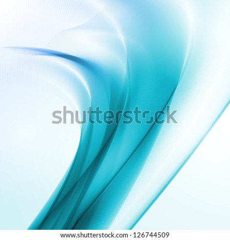 Abstract blue background,  futuristic wavy illustration.