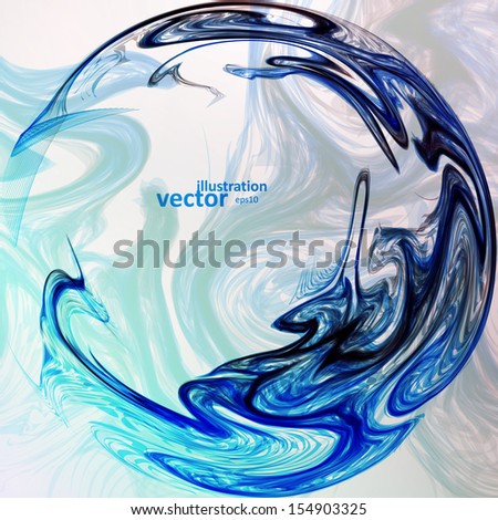 Abstract Mystic Vector Background, Futuristic Wave Illustration Eps10