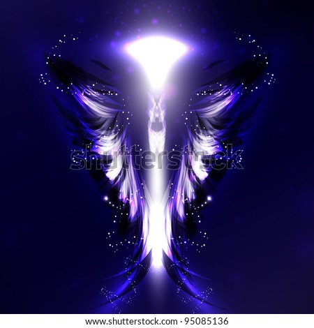 Angel futuristic background wing illustration Angel futuristic background wing illustration