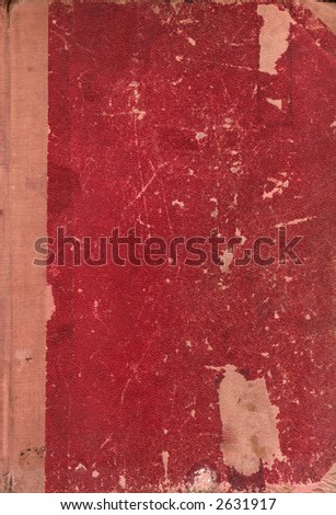 Old rugged leather book cover