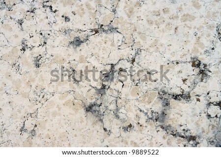 Detail of cracked marble wall