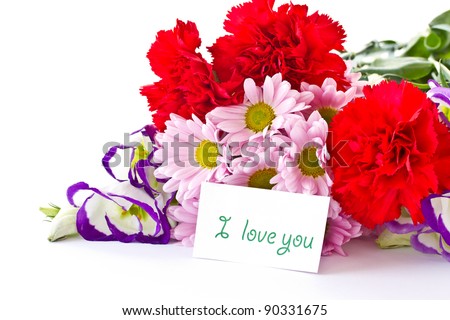 a bouquet of beautiful flowers on a white background