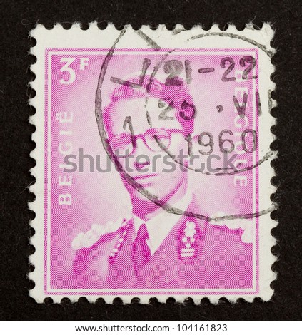 BELGIUM - 1960: Stamp printed in Belgium shows the head of state, 1960