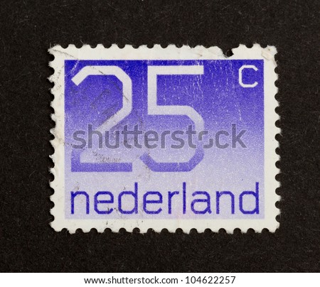 HOLLAND - CIRCA 1990: Stamp printed in the Netherlands shows the value it is worth, circa 1990