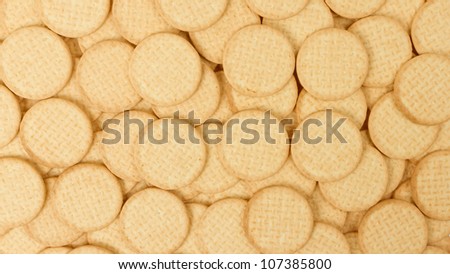 Close up delicious dutch biscuits - isolated, goes with tea