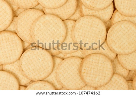 Close up delicious dutch biscuits - isolated, goes with tea