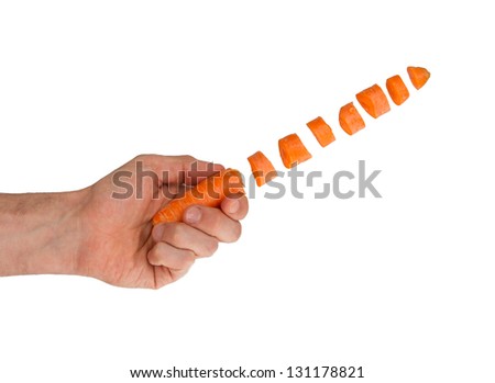 Carrot isolated on a white background, floating