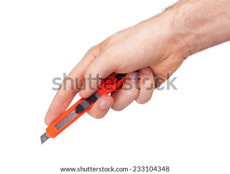 Utility knife isolated on a white background