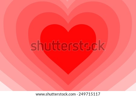 Heart shape backgound - Concept of love - red