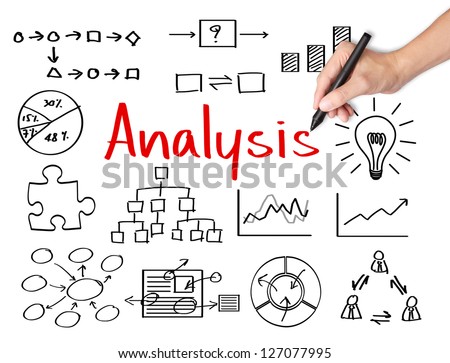 business hand writing data analysis