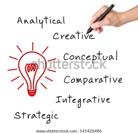business hand writing human thinking concept