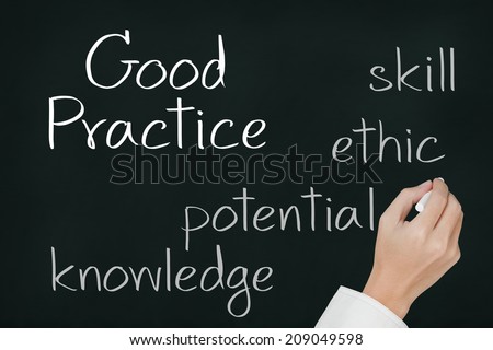 business hand writing good practice concept