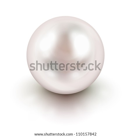 Shiny natural white pearl with light effects Shiny natural white pearl with light effects
