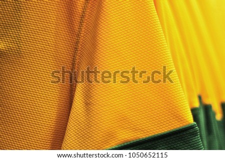 Brazil yellow sport shirt detail