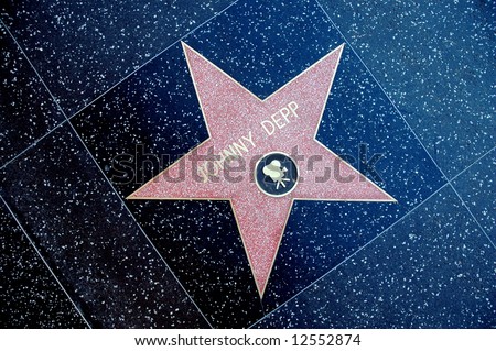 Star  Walk Fame on Johnny Depp Star On The Hollywood Walk Of Fame  Stock Photo 12552874