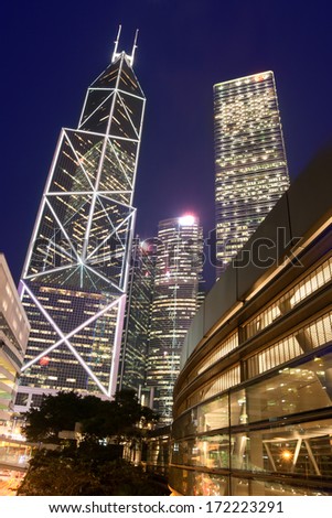 HONG KONG, CHINA - DEC 9:Bank of China (BOC) tower on Dec 9, 2013 in Hong Kong. Bank of China tower designed by Ieoh Ming Pei,In central district Hong Kong
