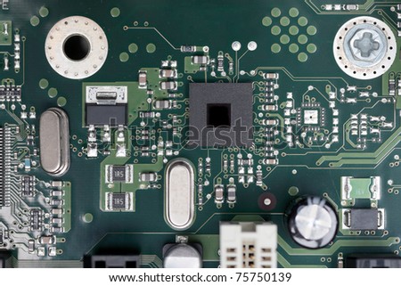 Close up electronics computer chip