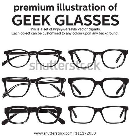 metal framed geek glasses vintage style clipart metal framed geek glasses vintage style clipart