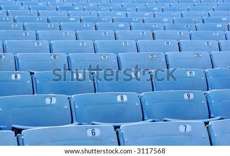 Blue Stadium Seating Rows
